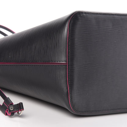 Louis Vuitton Epi Neverfull MM Black Hot Pink 9 of 10