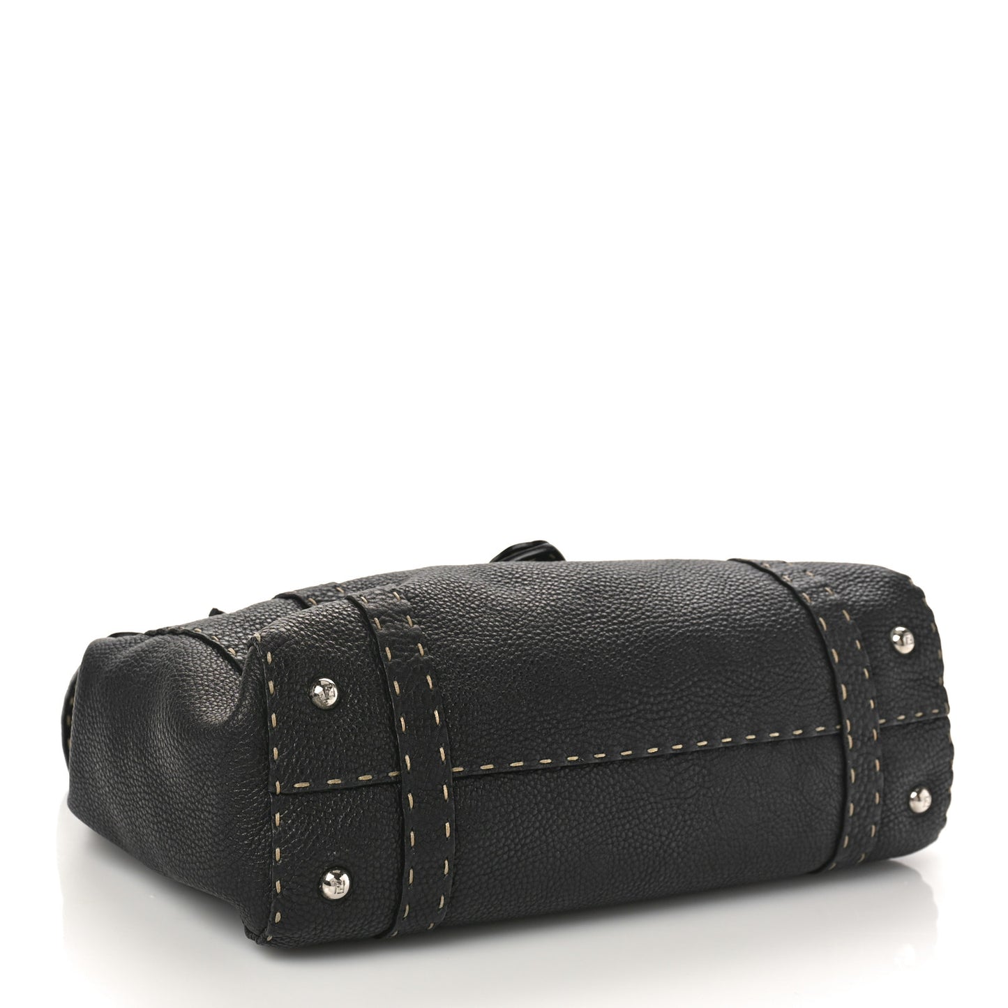 Cuoio Romano Selleria Medium Linda Satchel Black