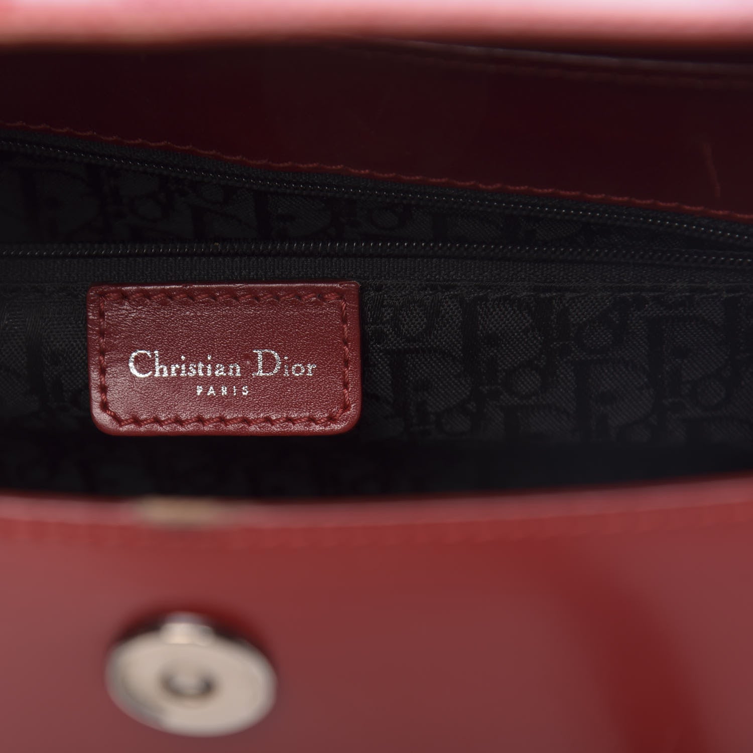Christian Dior Glazed Calfskin Saddle Shopper Red 6 of 18