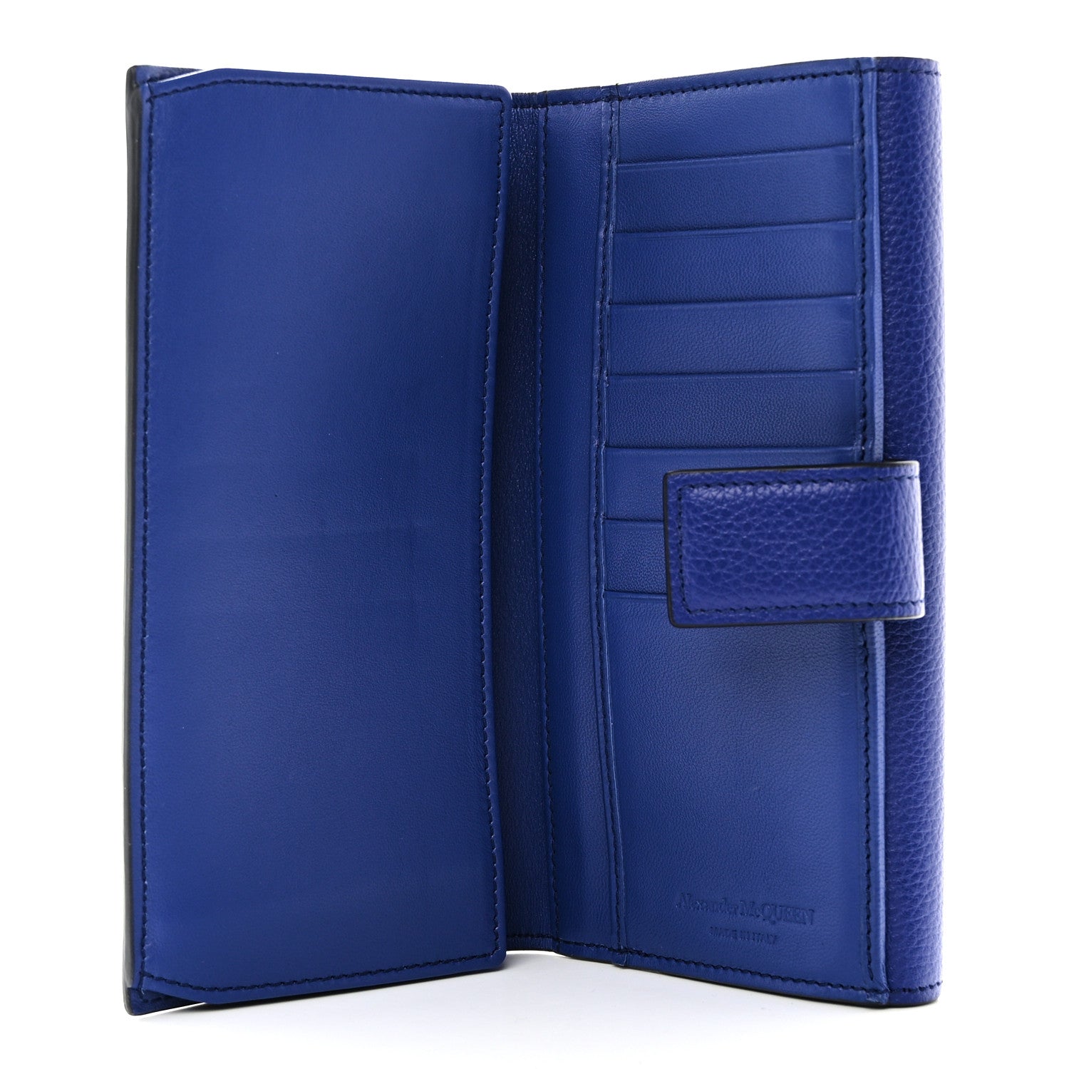 Alexander McQueen Calfskin Skull Continental Wallet Blue 5 of 10