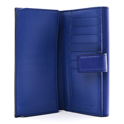 Alexander McQueen Calfskin Skull Continental Wallet Blue 5 of 10