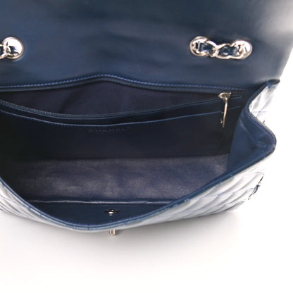 Chanel Patent Quilted Jumbo Single Flap Navy 6 of 13