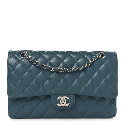 Chanel Caviar Quilted Medium Double Flap Turquoise 1 of 11