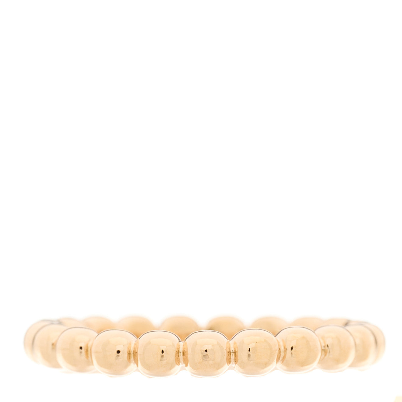 18K Rose Gold Narrow Ziegfeld Beaded Band Ring 52 6