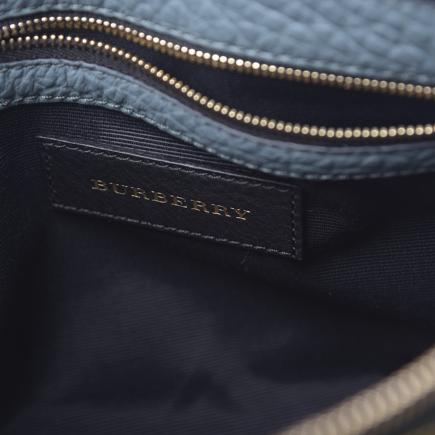 Burberry Signature Grain Calfskin Check Embossed Small Chichester Crossbody Clutch Bag Celadon Blue 6 of 10