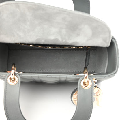 Christian Dior Lambskin Cannage Gradient Small My ABCDior Lady Dior Grey 5 of 12
