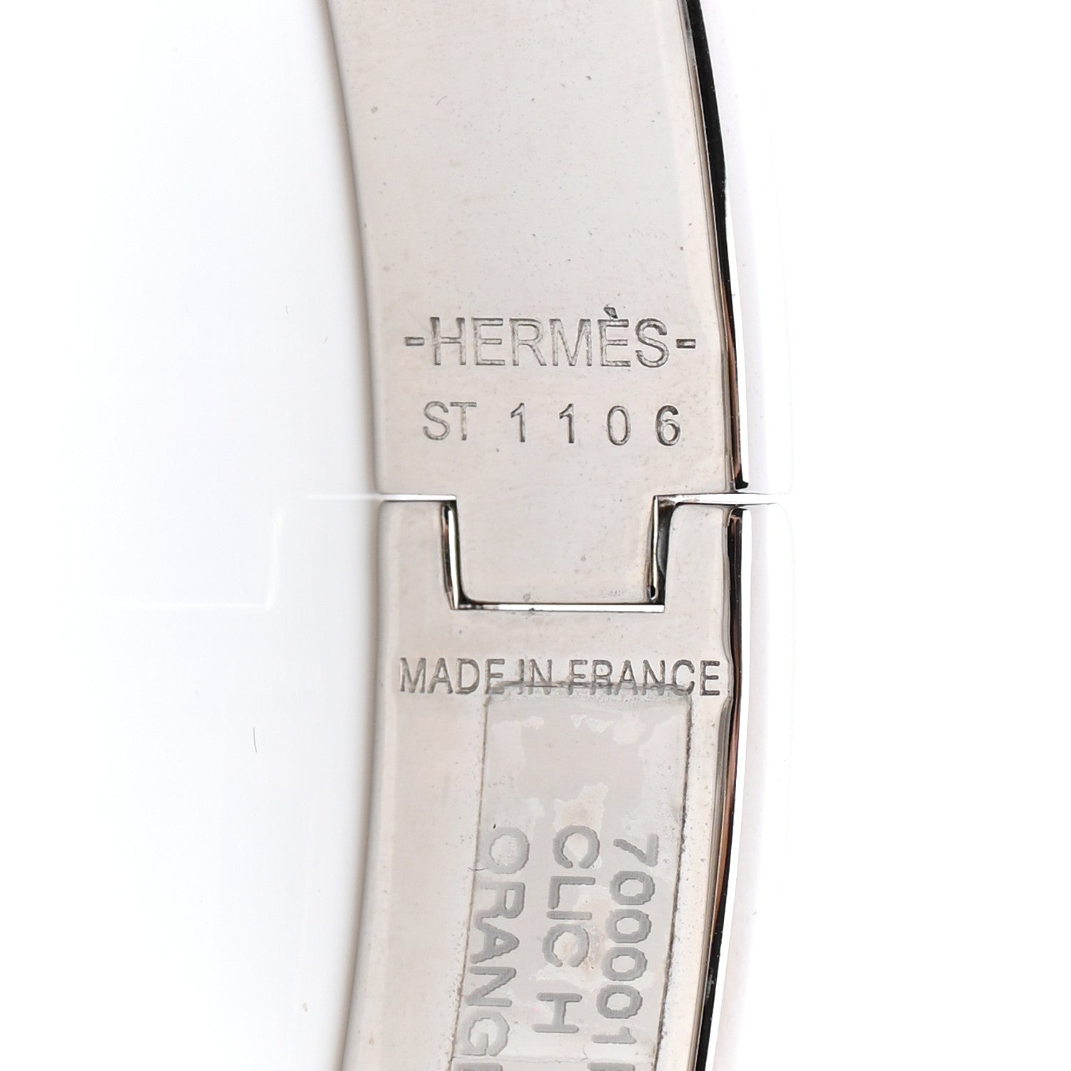 Hermes Enamel Narrow Clic Clac H Bracelet GM Orange 4 of 5