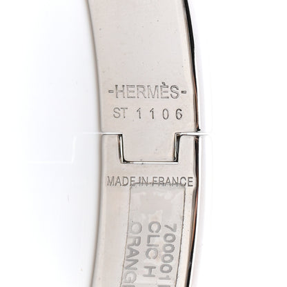 Hermes Enamel Narrow Clic Clac H Bracelet GM Orange 4 of 5