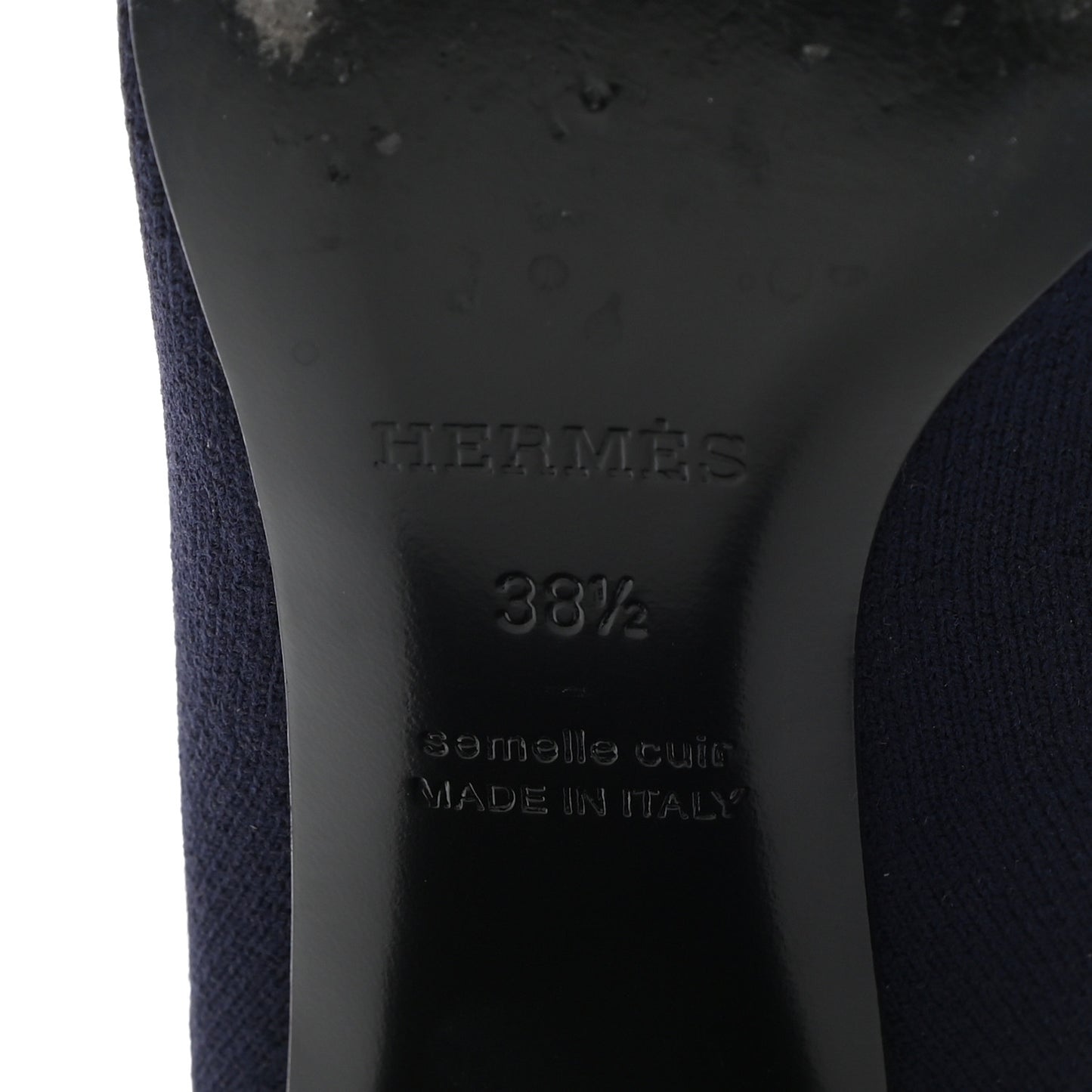 Knit Calfskin Volver Ankle Boots 38.5 Bleu Diplomatique