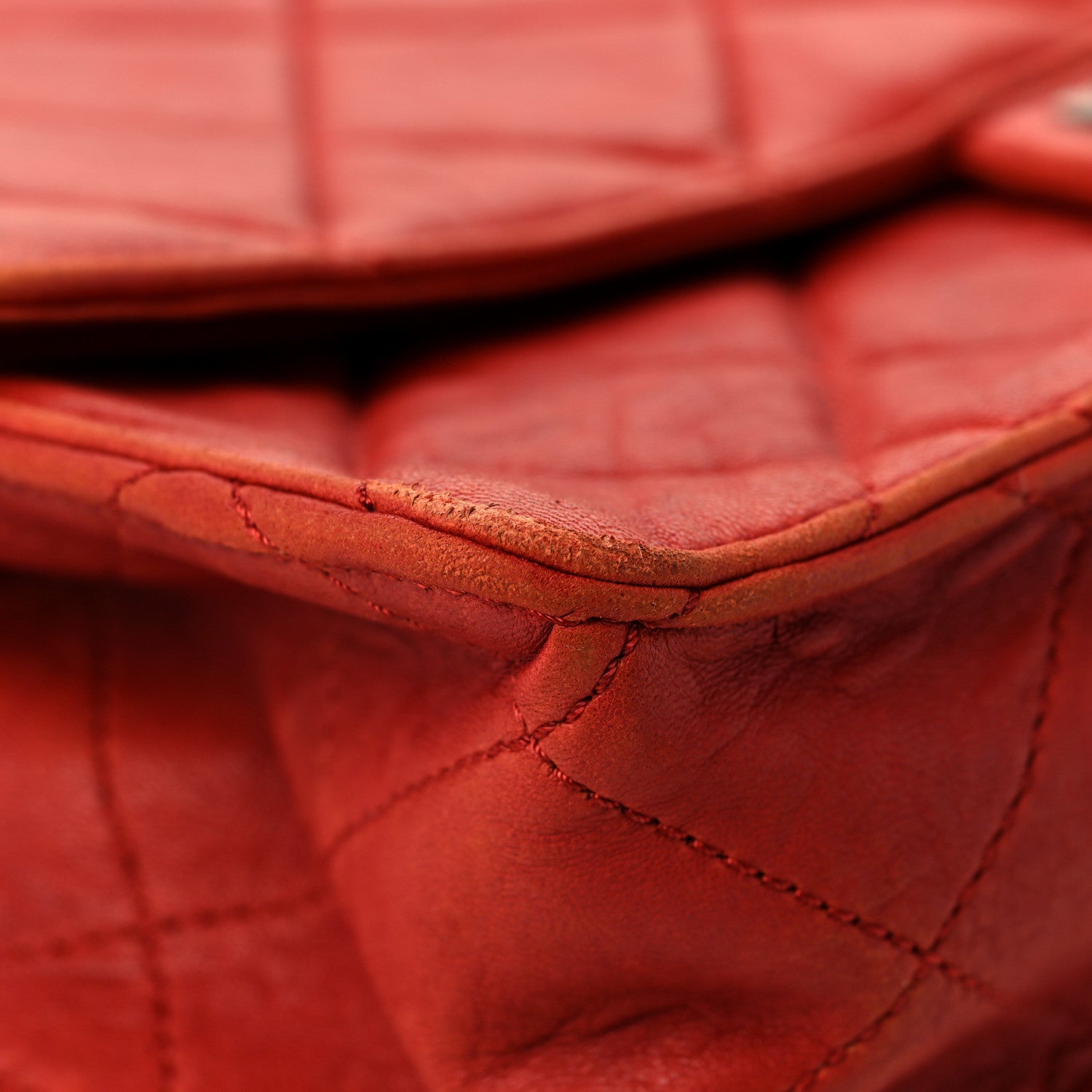 Chanel Washed Lambskin Jumbo Take Away Flap Red 10 of 13