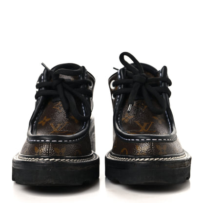 Louis Vuitton Monogram Calfskin Beaubourg Platform Derby Shoes 36 Brown 3 of 9
