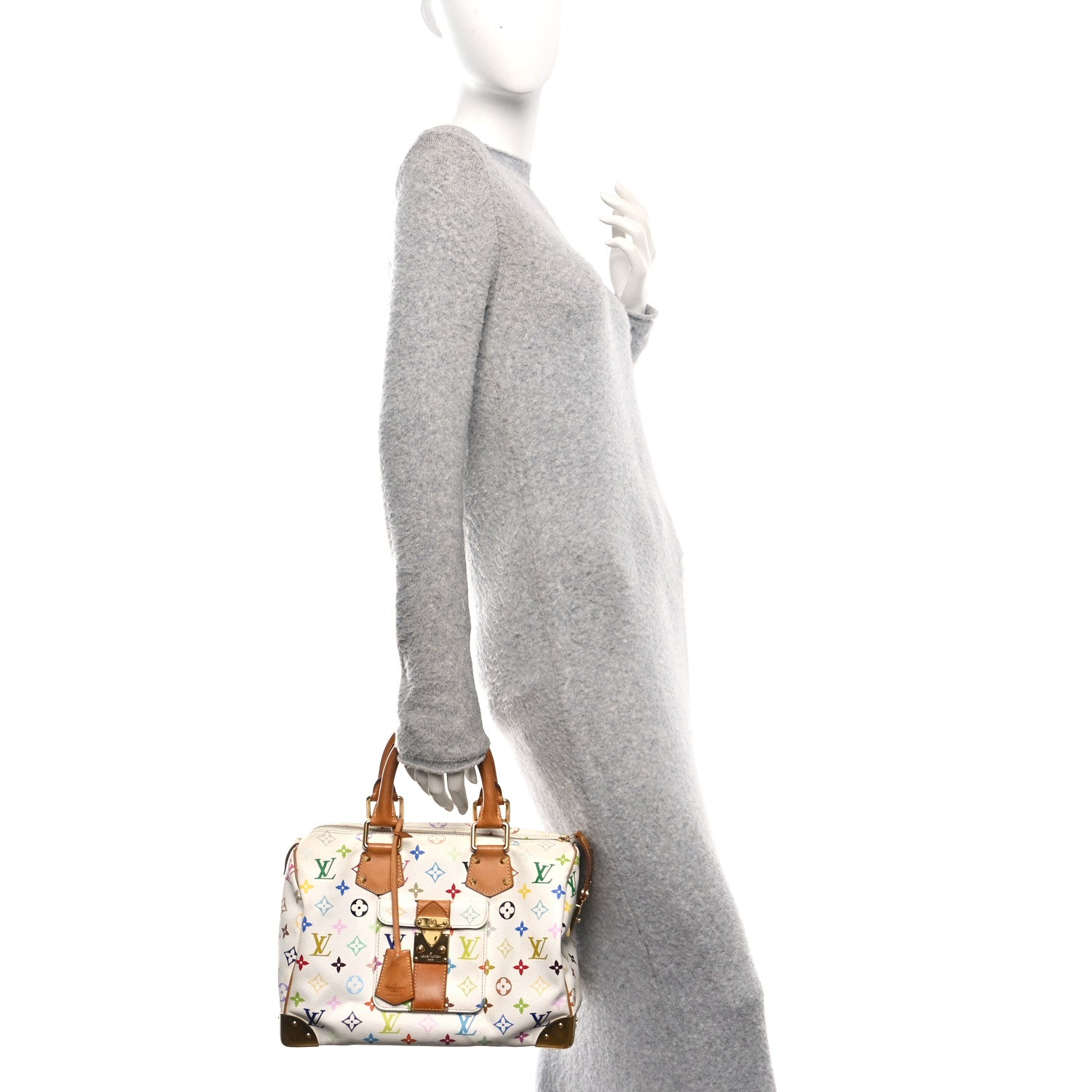 Louis Vuitton Monogram Multicolor Speedy 30 White 2 of 10