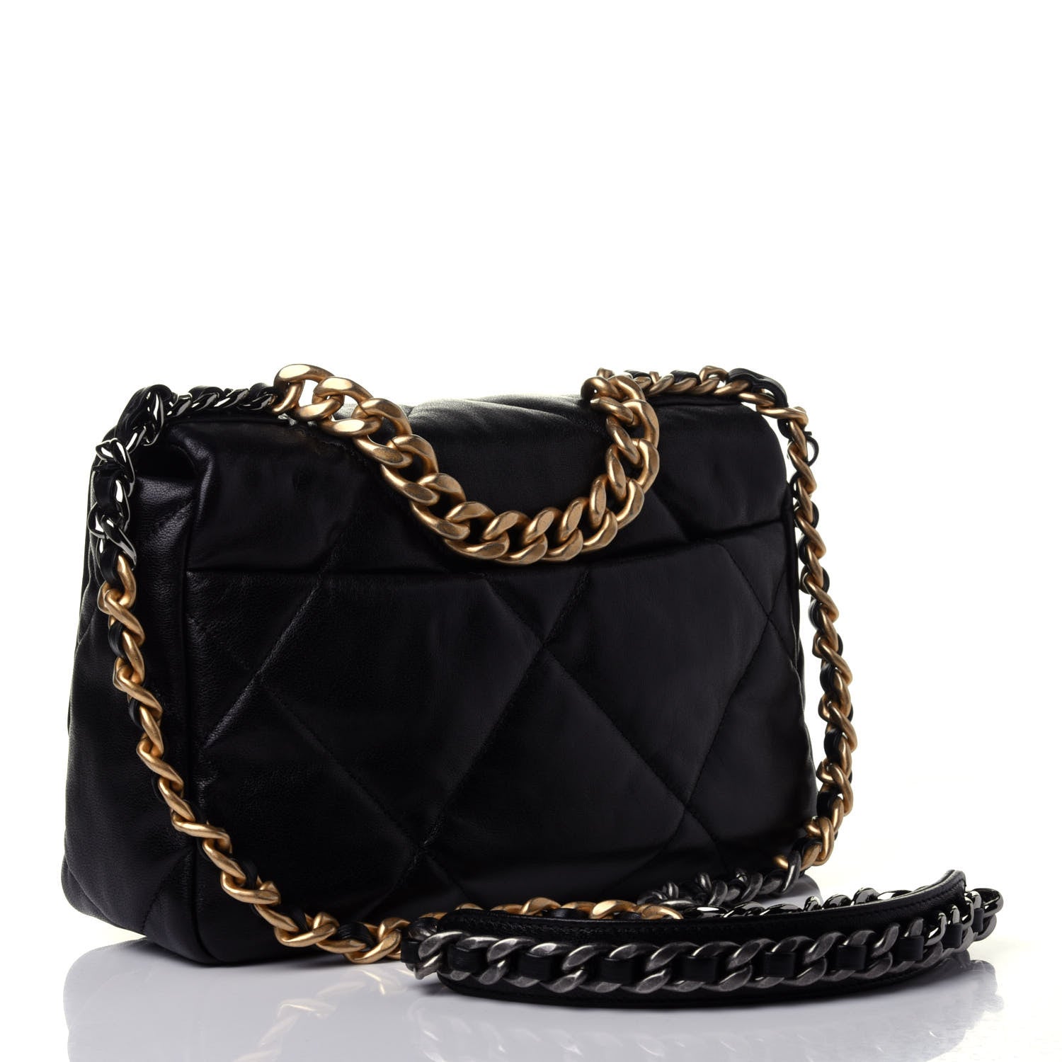 Chanel Goatskin Quilted Medium Chanel 19 Flap Black 2 of 4
