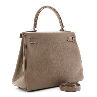 Hermes Togo Kelly Retourne 28 Etoupe 3 of 11
