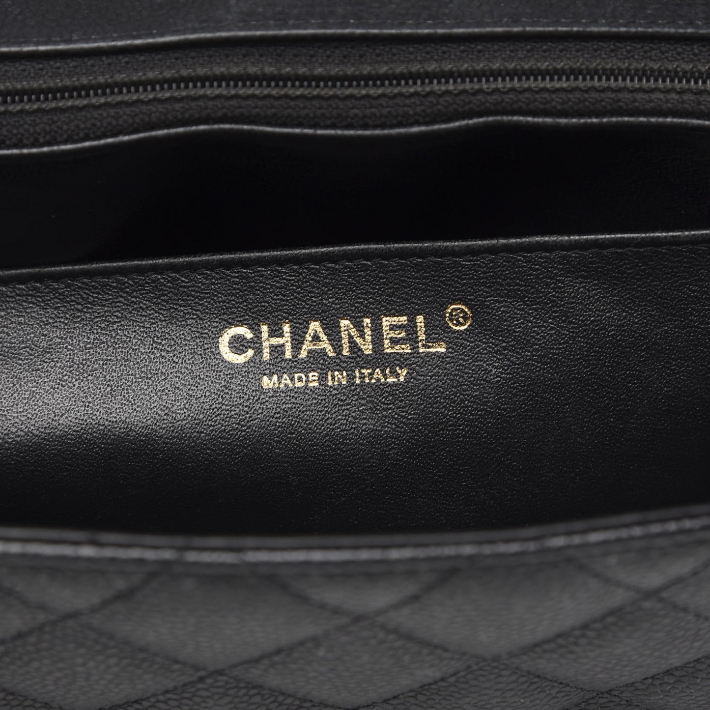 Caviar Quilted Jumbo Single Flap Black