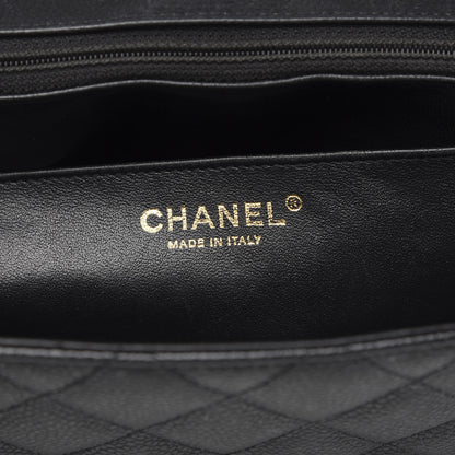 Chanel Caviar Quilted Jumbo Single Flap Black 6 of 16