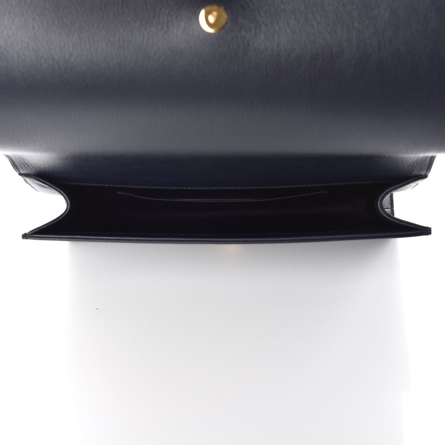Saint Laurent Calfskin Monogram Large Belle De Jour Clutch Navy 5 of 9