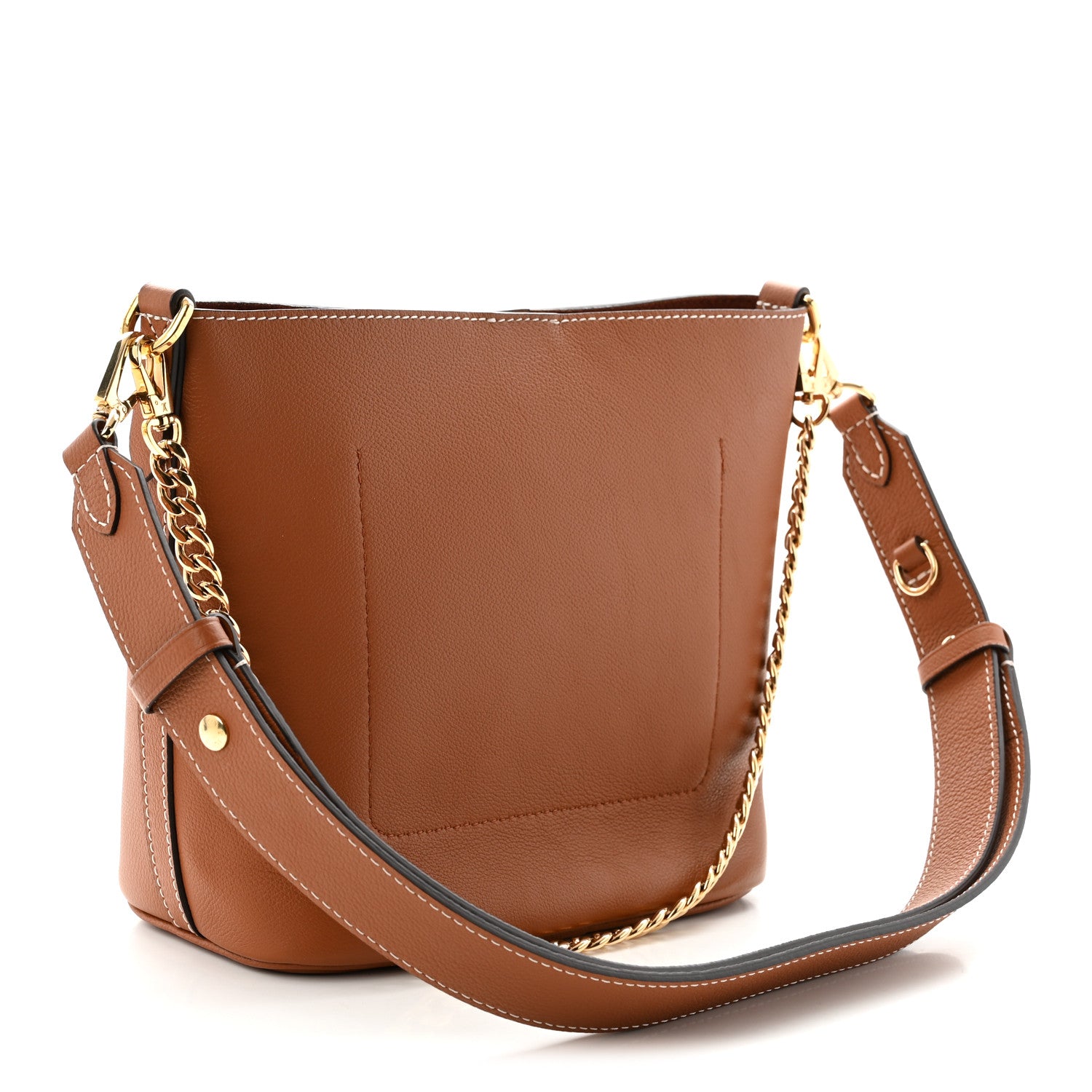 Louis Vuitton Calfskin Lock and Walk Bucket Cognac 3 of 10