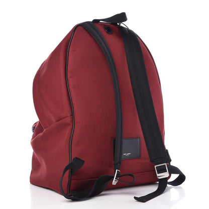Saint Laurent Canvas Nylon Giant City Backpack Red 3 of 10