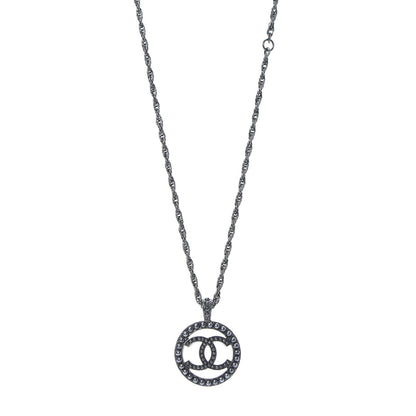 Chanel Ruthenium Pearl CC Short Necklace Dark Grey 1 of 5
