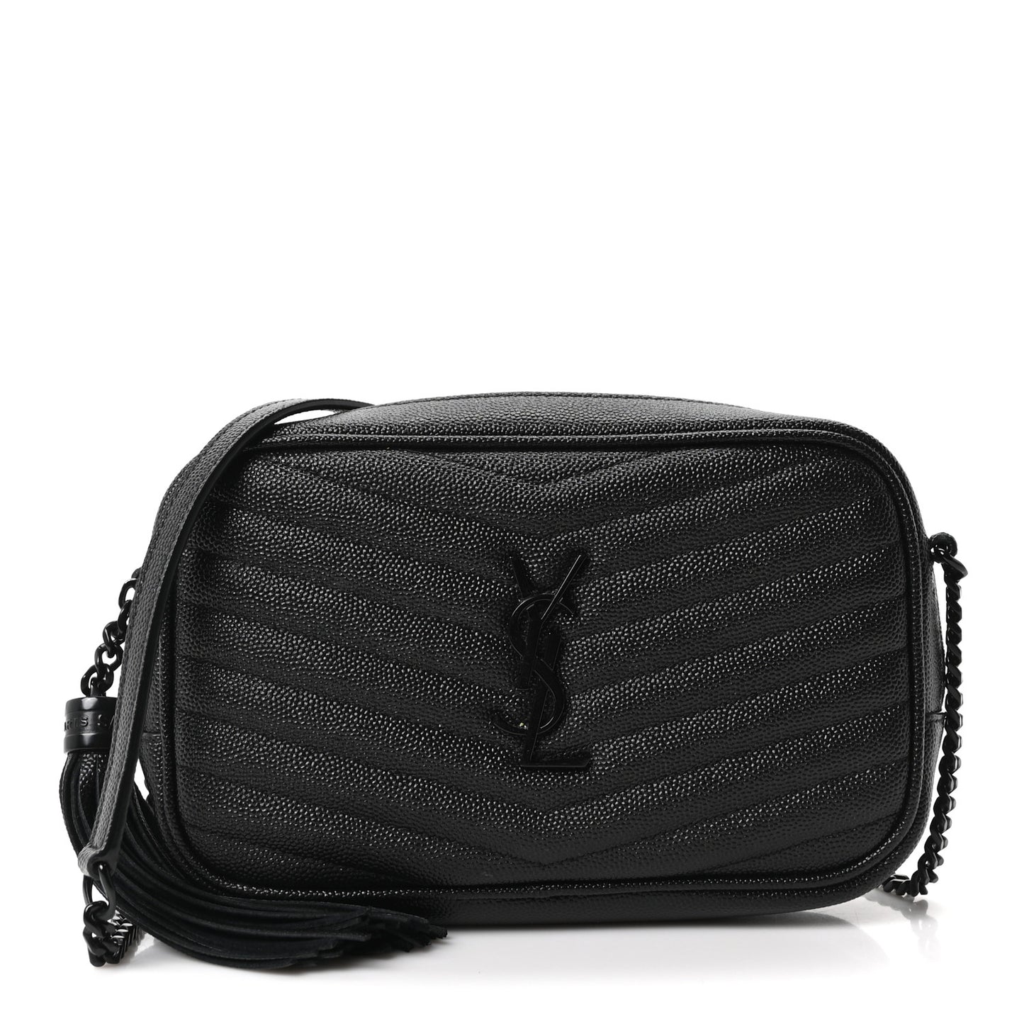 Grain De Poudre Matelasse Monochrome Monogram Mini Lou Camera Bag Black