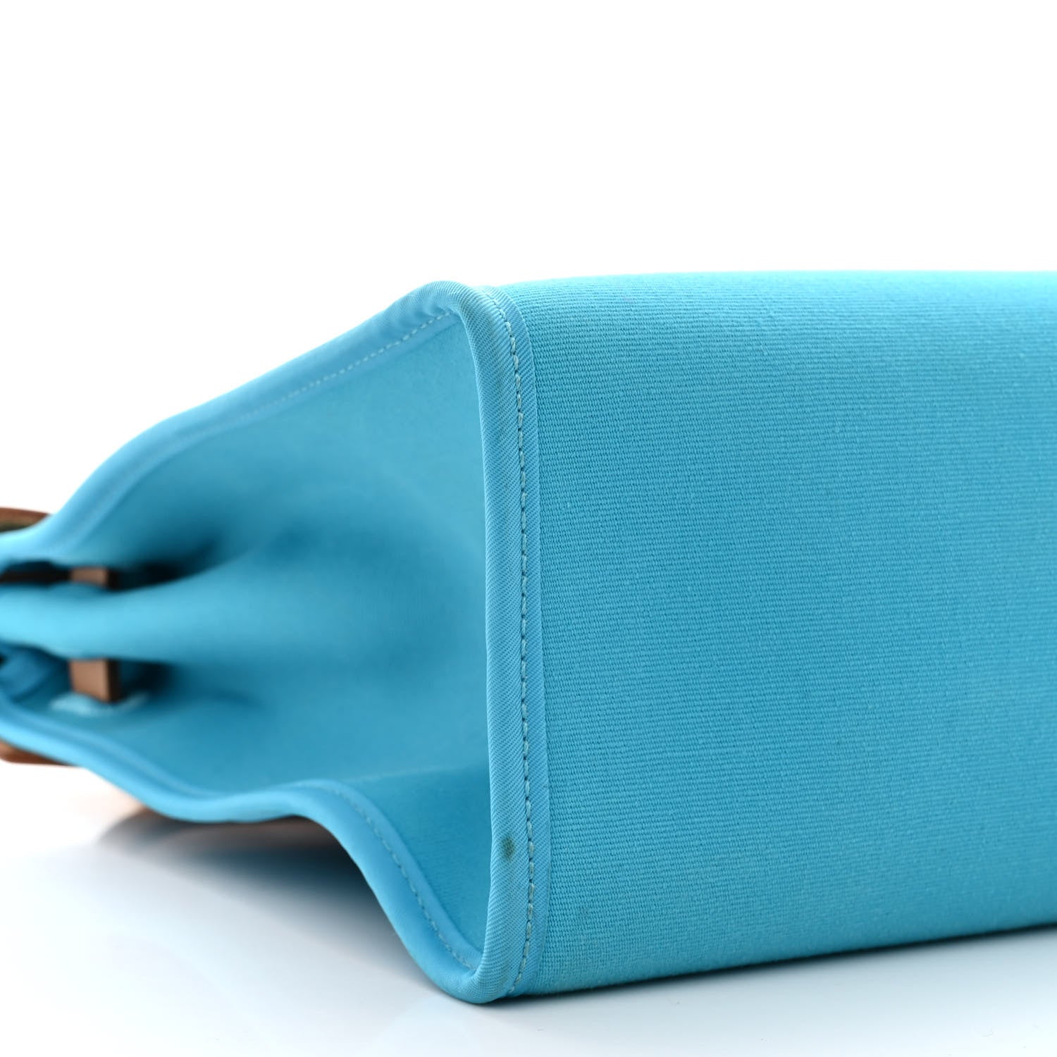 Hermes Vache Hunter Toile Herbag Zip 31 PM Bleu Azteque Menthe 11 of 12