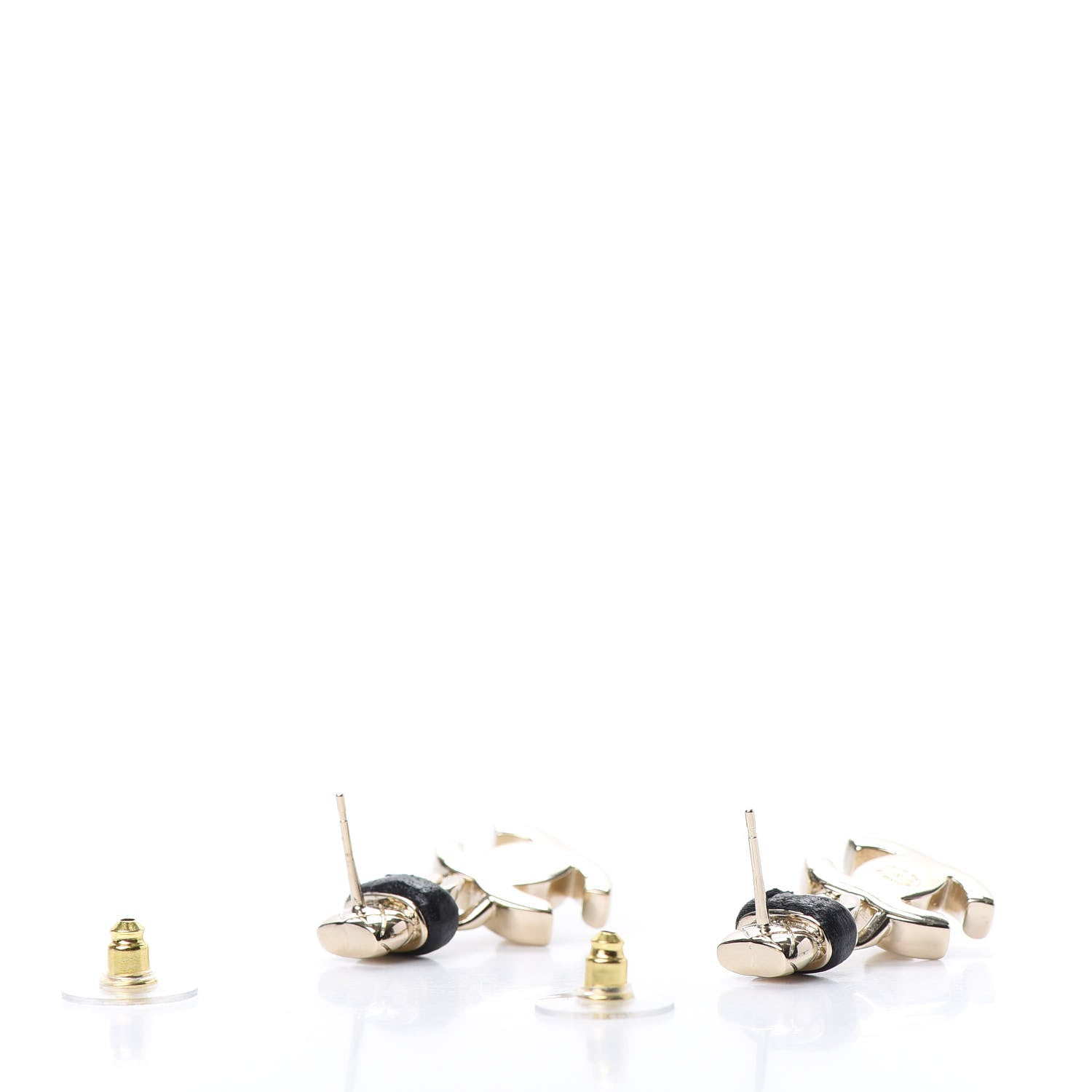 Chanel Lambskin CC Turnlock Drop Earrings Gold Black 3 of 5