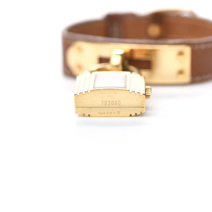 Hermes Stainless Steel Courchevel 20mm Kelly Cadena Quartz Watch Gold 3 of 6
