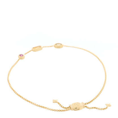 David Yurman 18K Yellow Gold Citrine Yellow Beryl Pink Tourmaline Novella Chain Bracelet 2 of 4