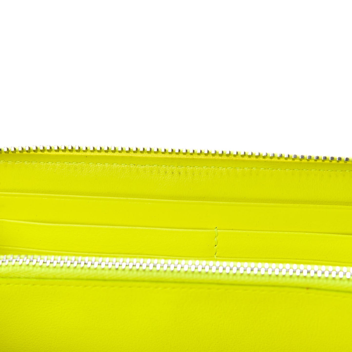 Grain De Poudre Classic Zip Around Wallet Neon Yellow