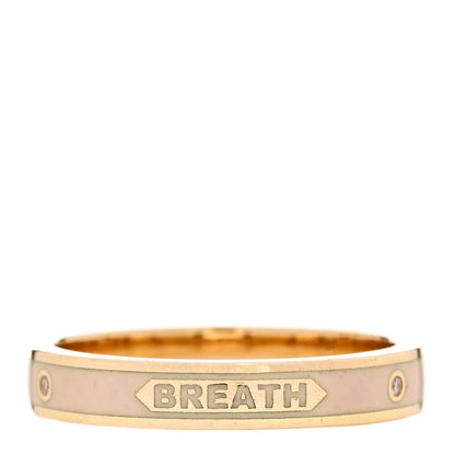 Foundrae 18K Yellow Gold Champleve Enamel Thin Passion Band Ring 54 7 White 1 of 6