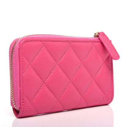 Chanel Caviar Quilted Key Holder Case Pink 3 of 8
