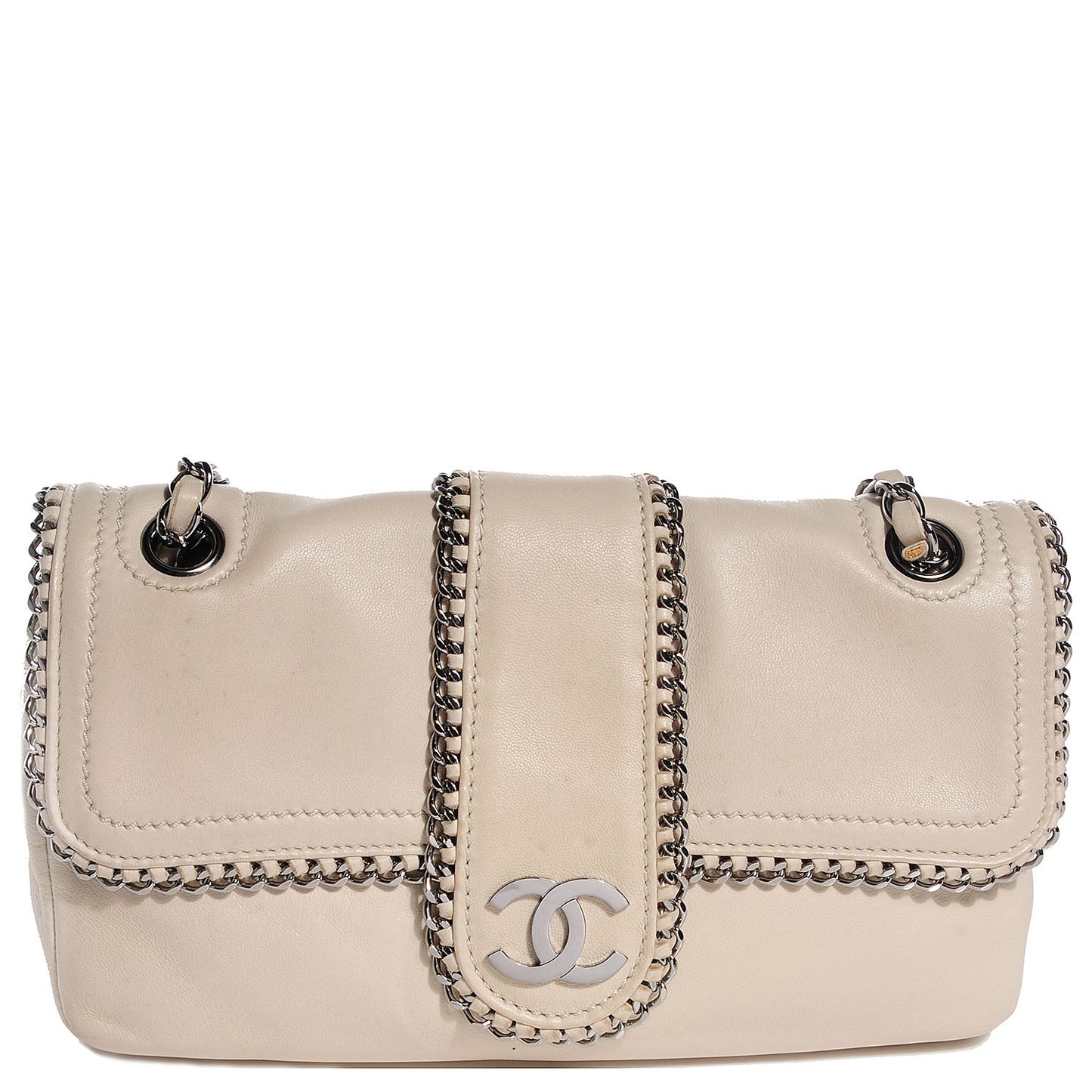 Lambskin Medium Madison Flap White