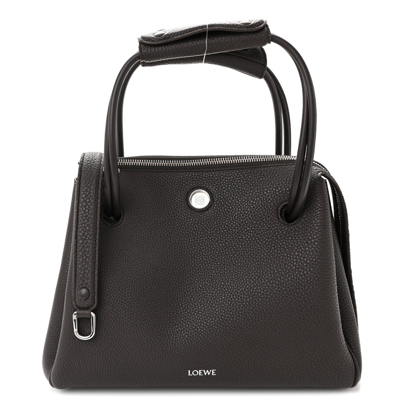 Grained Calfskin Medium Madrid Bag  Dark Ebony