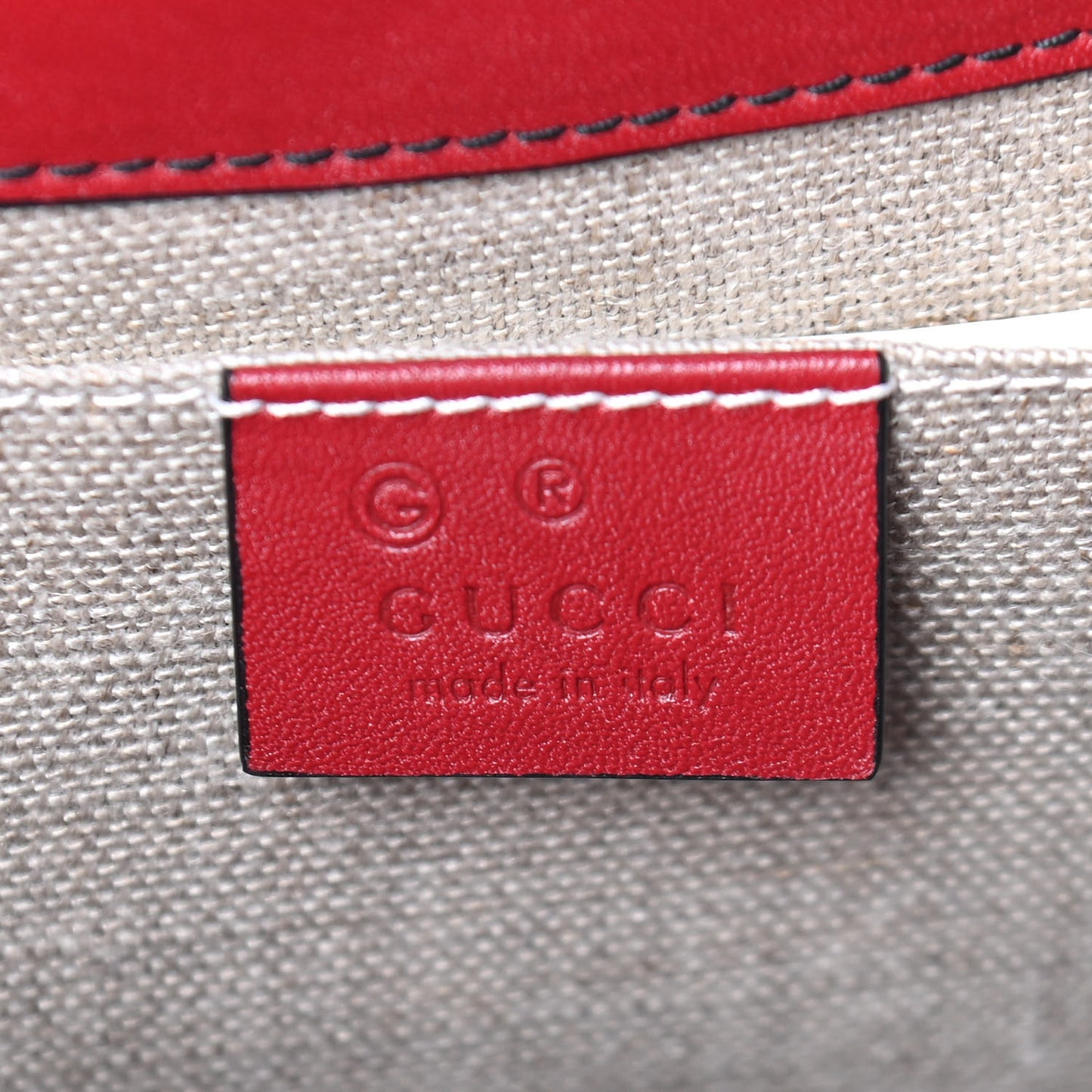 Microguccissima Medium Emily Chain Shoulder Bag Red