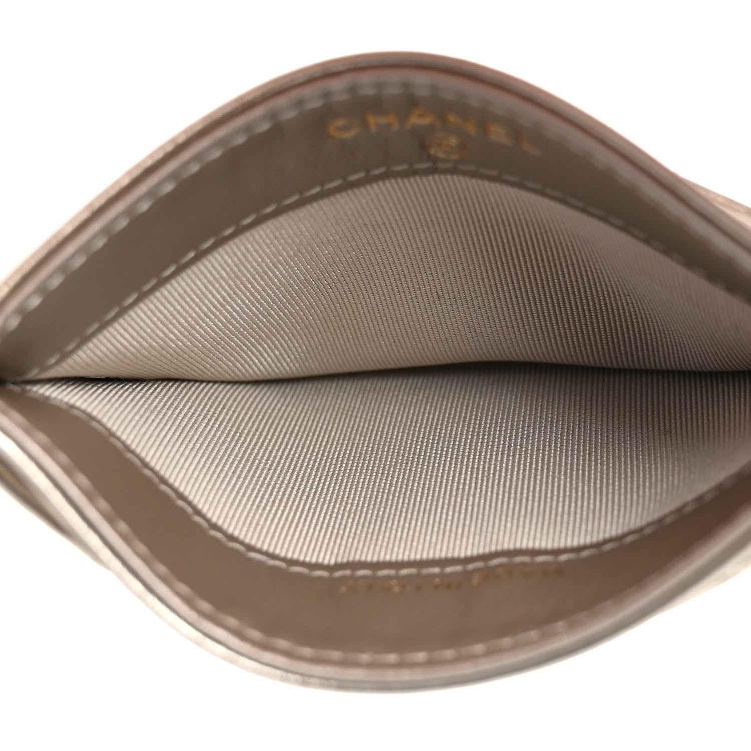 Chanel Metallic Aged Calfskin Quilted Reissue Card Holder Light Gold 5 of 7