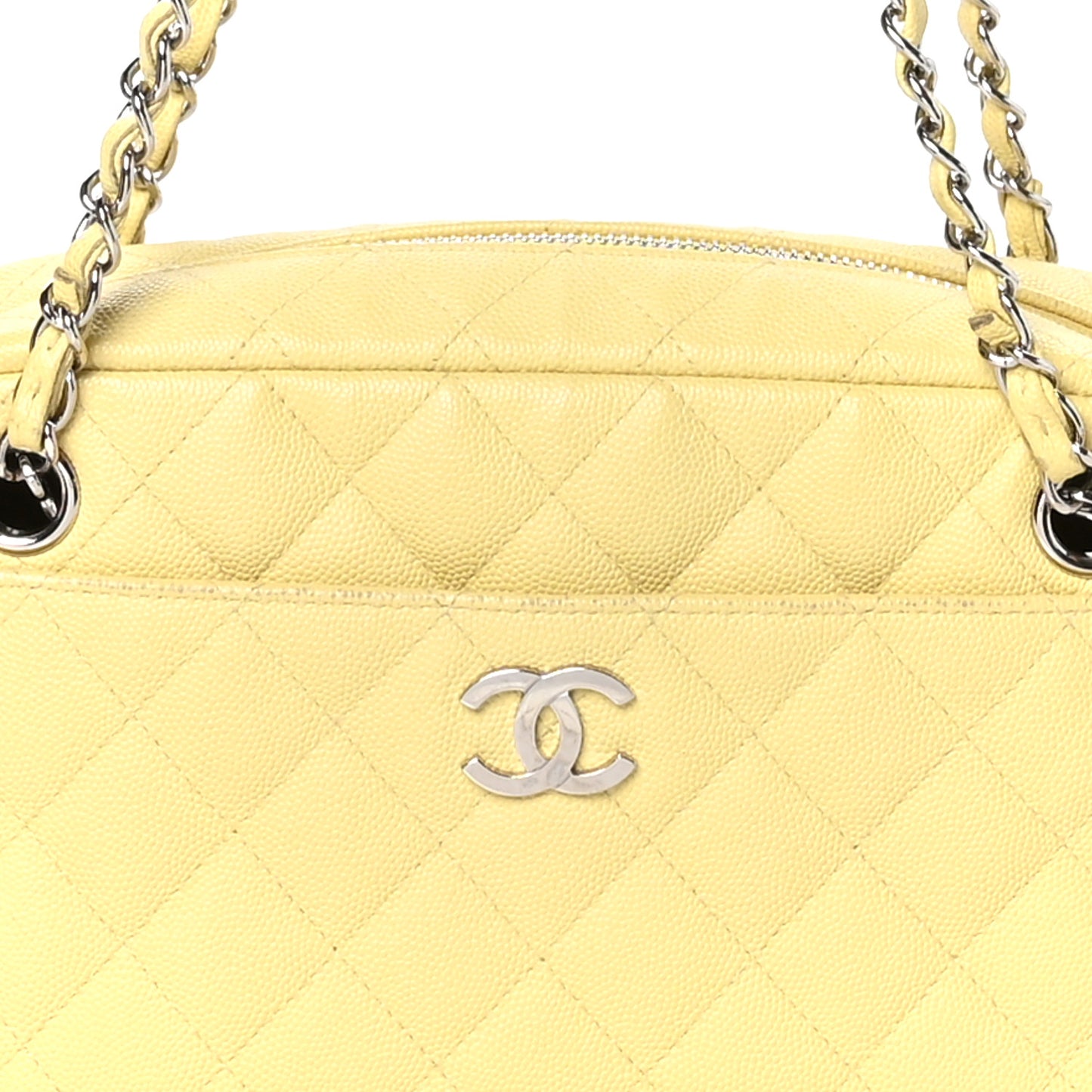 Caviar Quilted Timeless Camera Case Yellow