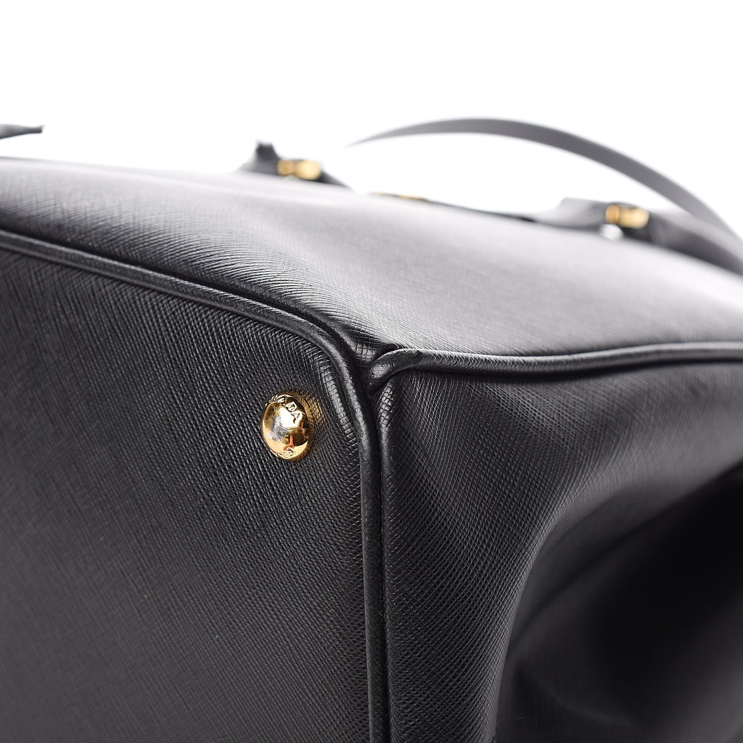 Saffiano Large Galleria Double Zip Tote Black