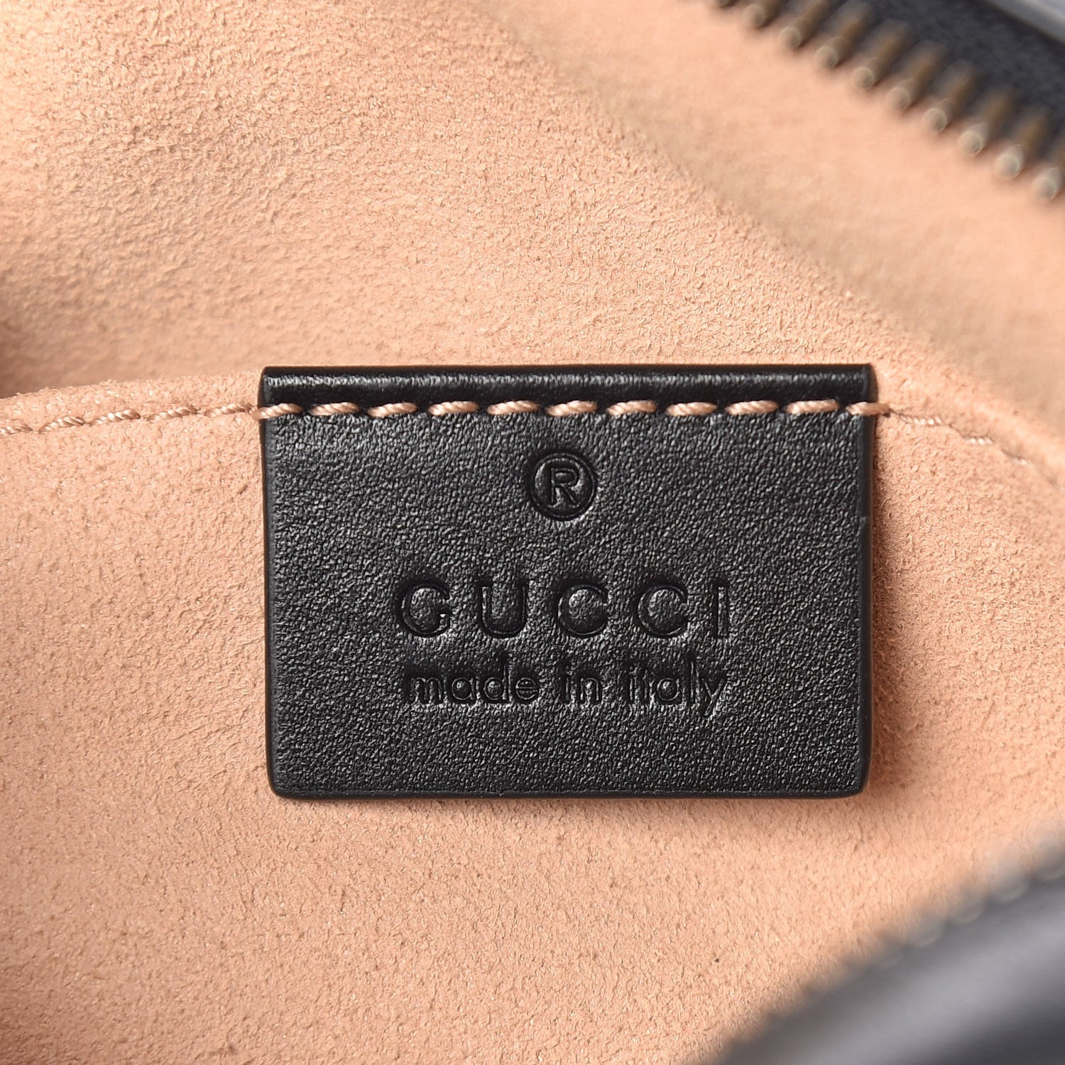 Gucci Calfskin Matelasse GG Marmont Belt Bag 85 34 Black 8 of 14