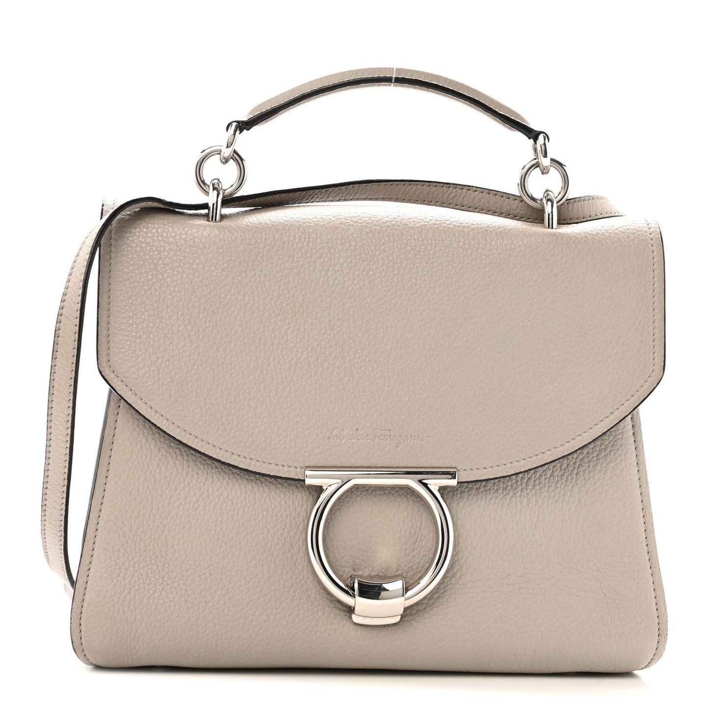 Calfskin Small Margot Top Handle Satchel Grey
