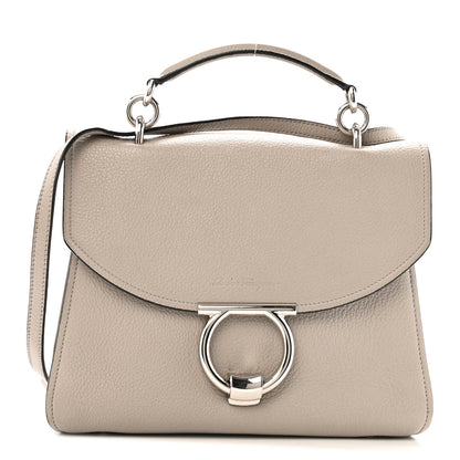 Salvatore Ferragamo Calfskin Small Margot Top Handle Satchel Grey 1 of 10
