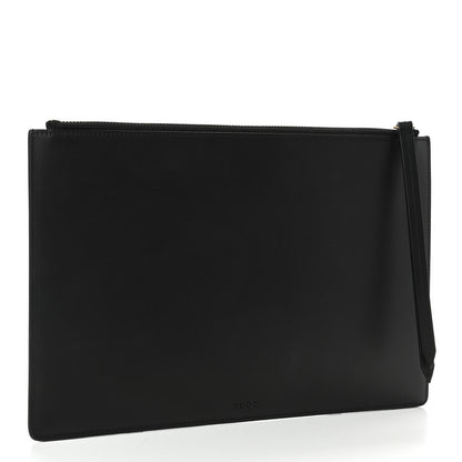 Gucci Calfskin GucciGhost Life is Gucci Zip Pouch Black 2 of 4
