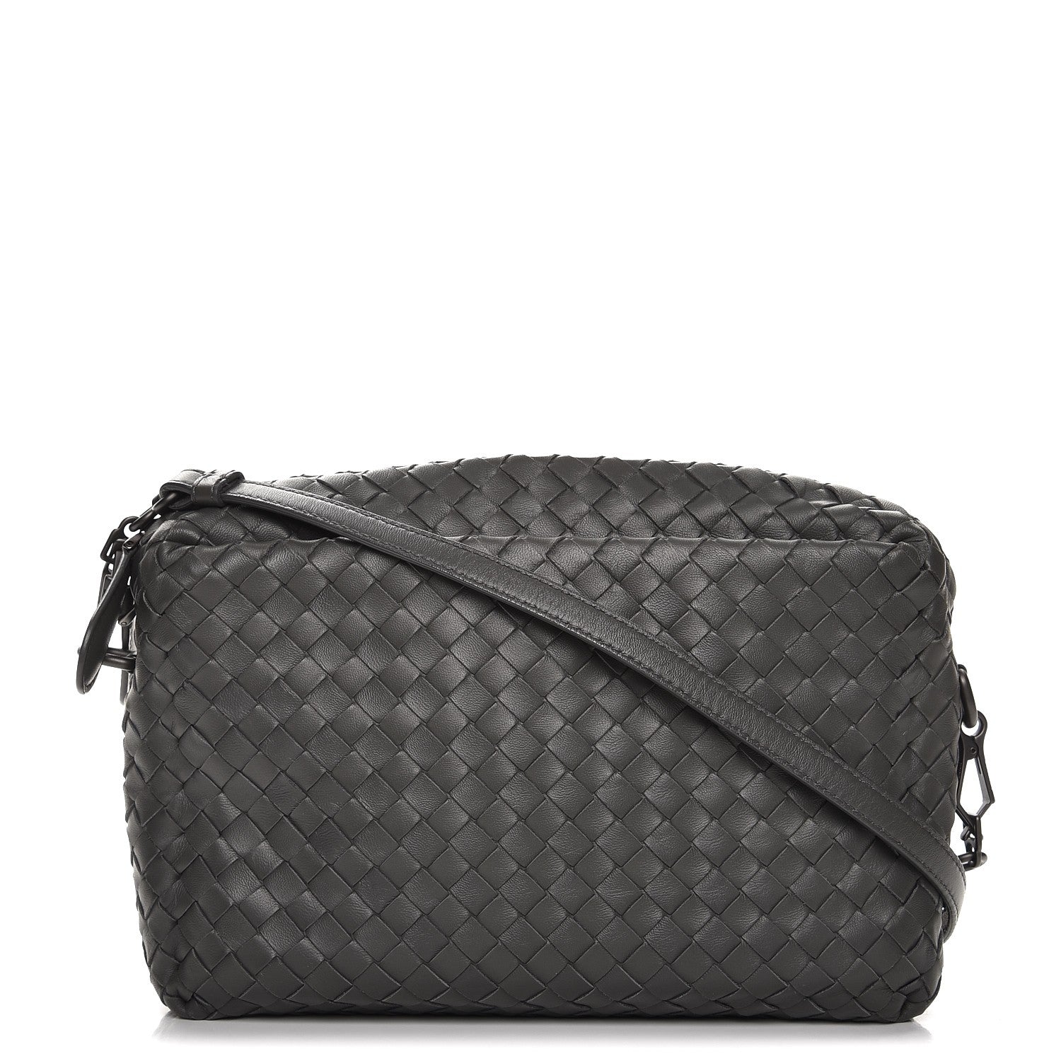 Bottega Veneta Nappa Intrecciato Small Camera Bag New Light Grey 1 of 10