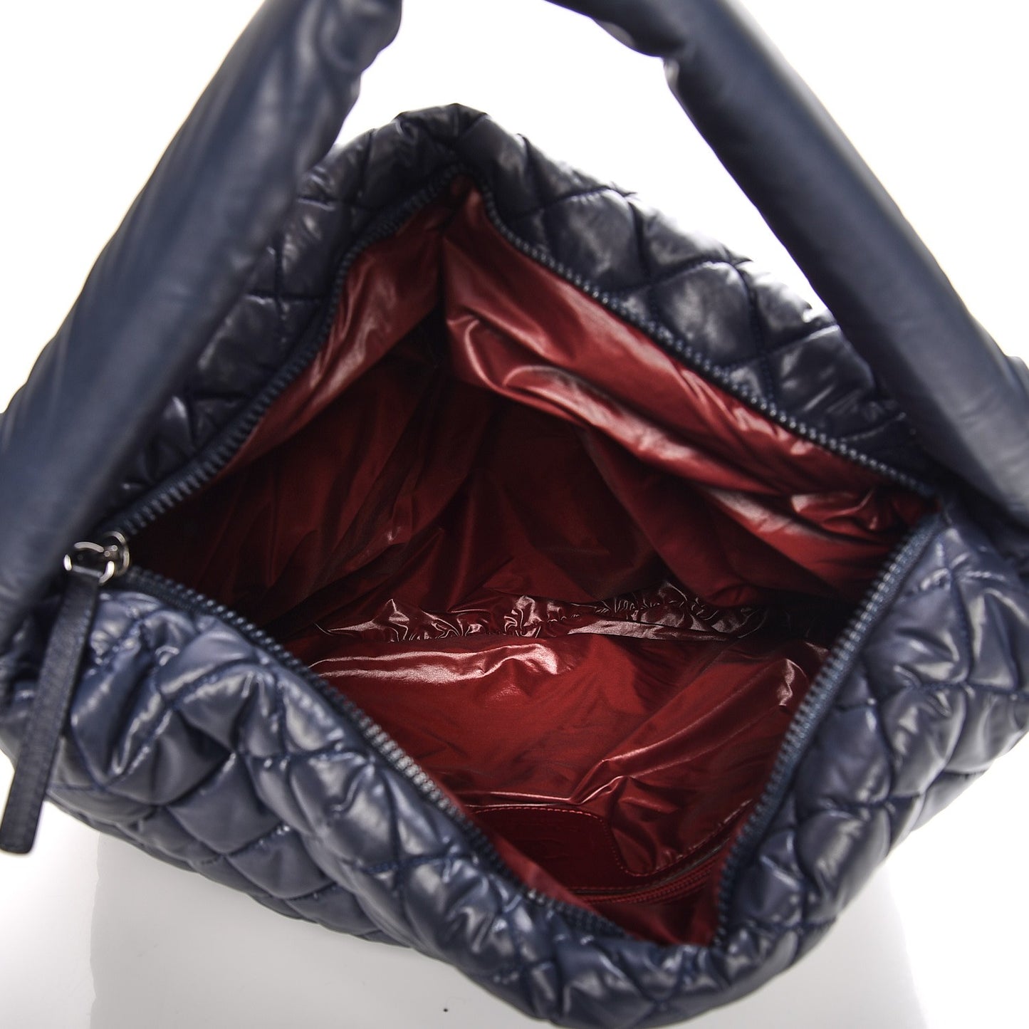 Nylon Quilted Coco Cocoon Hobo Dark Blue