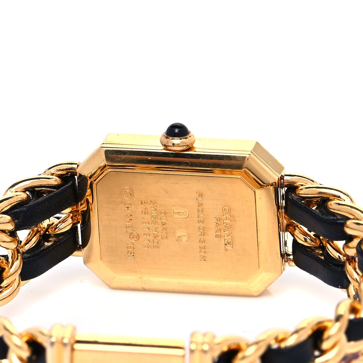 Chanel Stainless Steel Lambskin 20mm Chain Premiere Quartz Watch Gold M 4 of 4