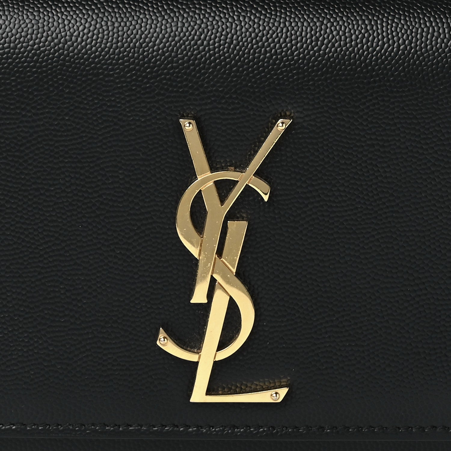 Saint Laurent Grain De Poudre Small Monogram Kate Satchel Black 9 of 12