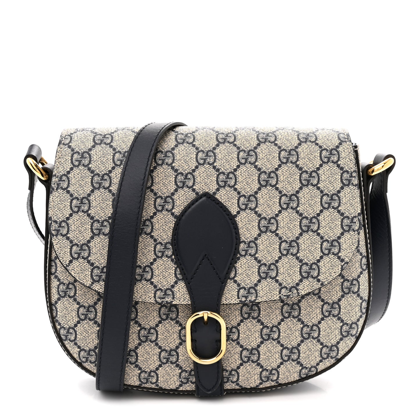GG Supreme Monogram Small Messenger Shoulder Bag Beige Blue Navy