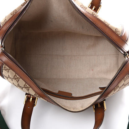Gucci Monogram Medium Lady Web Boston Bag Beige Cuir 4 of 16