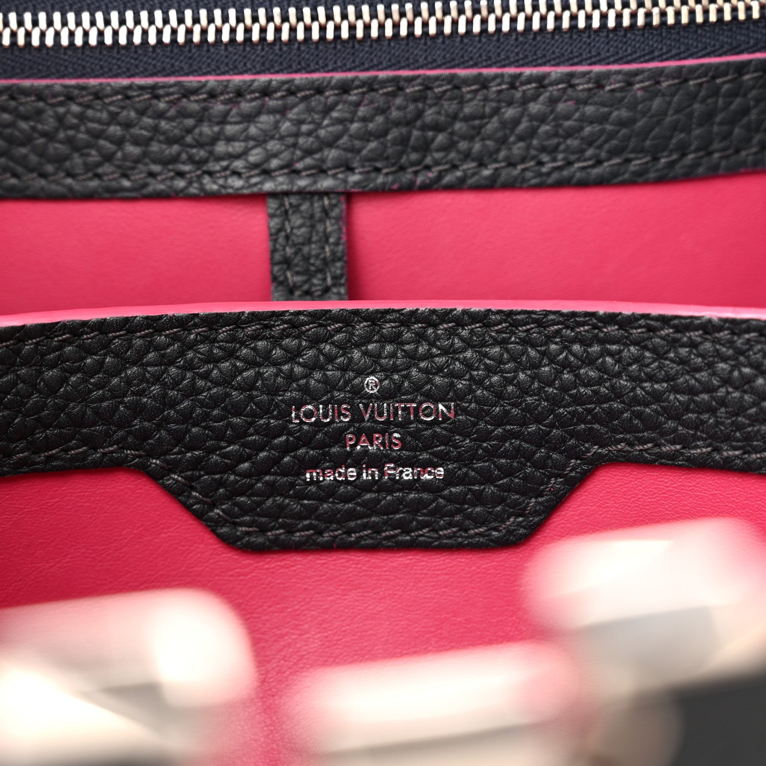 Louis Vuitton Taurillon Capucines PM Cobalt Fuchsia 6 of 11