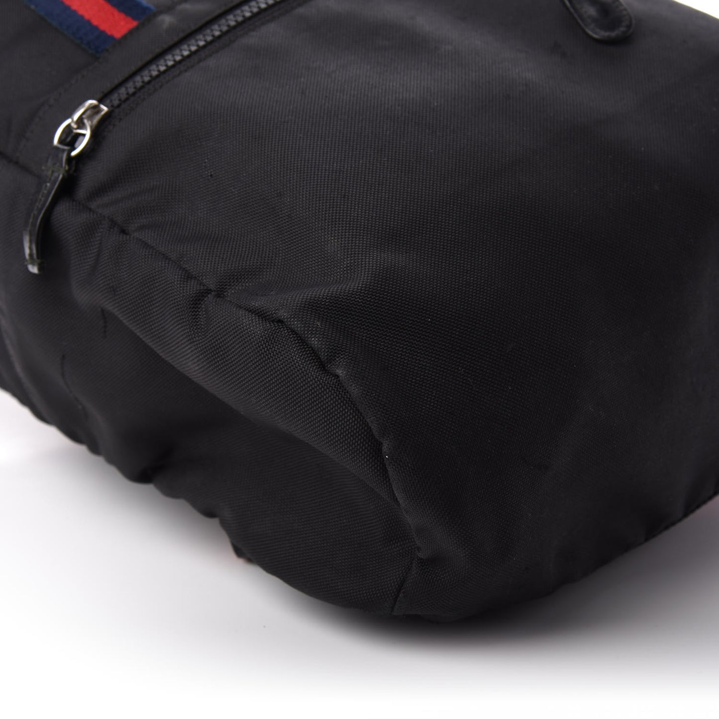 Techno Canvas Web Double Buckle Backpack Black